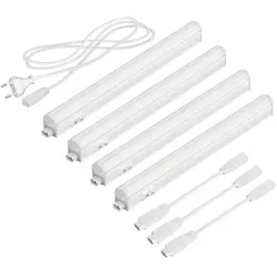 ledscom.de LED Unterbau-Leuchten Rigel 4er Set, warm-weiß, 397lm - Flach, vielseitig und energieeffizient: Die LED Unterbau-Leuchten bieten mit 397lm bei nur 4W eine ideale Beleuchtung für Küche, Werkstatt und mehr. Flexibel erweiterbar und einfach zu montieren.