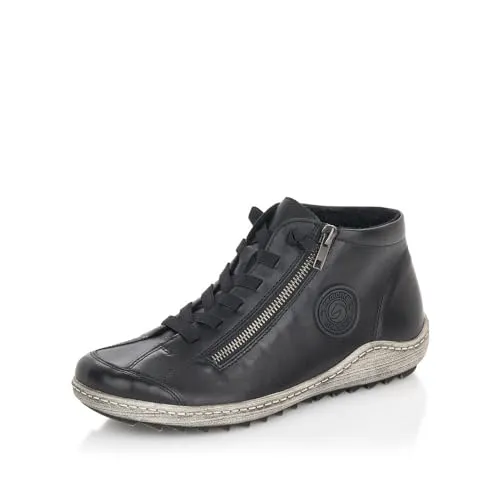 Remonte Damen R1498 Stiefelette, Schwarz - Komfort für große Größen - Wanderschuhe mit rutschfester TR-Sohle und herausnehmbarer softfoam-Einlage für optimale Passform, auch in großen Größen erhältlich.