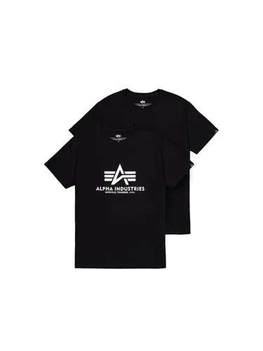 T-Shirt ALPHA INDUSTRIES 2 Pack - Herren Basic T-Shirts - Herren-Shirts in Regular Fit aus 100% Baumwolle, bieten maximalen Komfort und zeitlosen Stil. Ideal für Alltags- oder Streetwear-Outfits.