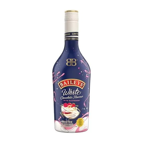Baileys Weiße Schokolade Geschmack mit Himbeere – limitierte Edition | 17% Vol. | 500ml - Entdecke die limitierte Edition von Baileys mit dem köstlichen Geschmack von weißer Schokolade und Himbeere. Perfekt für festliche Anlässe oder entspannte Momente – ideal zum Teilen und Genießen!