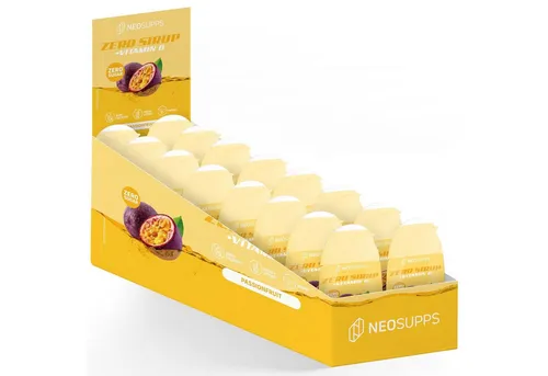 Neosupps Zero Sirup, Passionfruit Geschmack, 16x65 ml mit Vitamin C Sirup, 1040 ml, Ohne Zucker, Ohne Kalorien