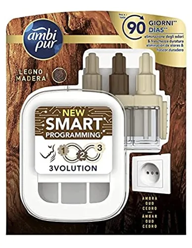 Ambi Pur 3Volution Starterset Madeira elektrischer Diffuser mit Nachfüller 20ml