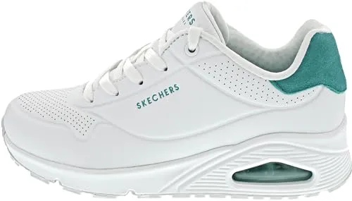 Skechers Damen UNO Sneaker - Damen-Sneaker mit weichem Obermaterial aus perforiertem Durabuck, flexible Traktionslaufsohle und modischem Keilabsatz für optimalen Komfort und Stil.