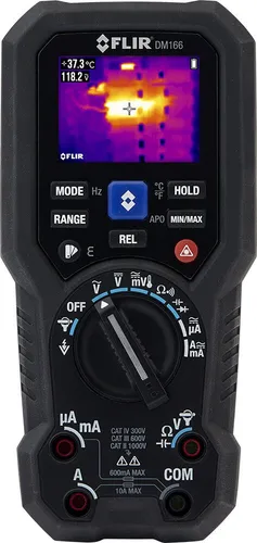 FLIR DM166 Hand-Multimeter mit Wärmebildkamera - Elektrische Messgeräte mit integrierter Wärmebildkamera, ideal für präzise Temperaturmessungen und Fehlersuche in elektrischen Anlagen.