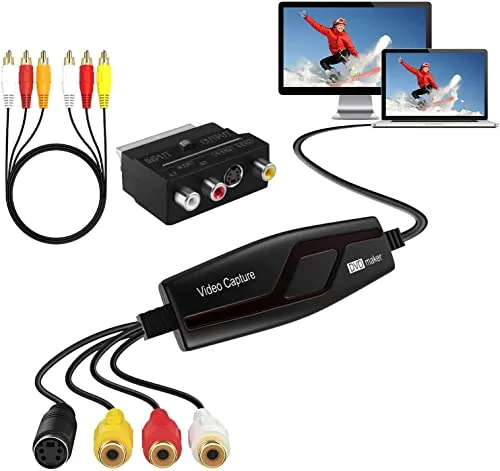 DIGITNOW! Video Grabber - Digitalisiere Hi8 und VHS - Video-Formatwandler für Windows 10 und Mac, ermöglicht einfache Übertragung und Bearbeitung von alten Videos auf DVD.