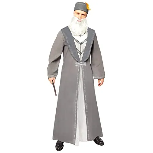 Amscan Dumbledore Kostüm für Erwachsene - Kostüm für Fans von Harry Potter, Größe XL, aus hochwertigem Material für optimalen Tragekomfort, ideal für Karneval oder Mottopartys.