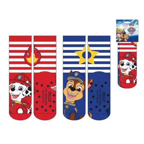 CERDÁ LIFE'S LITTLE MOMENTS Unisex Kinder Calcetin Antideslizante Diseño Cómodo Y Seguro | Para Niños Rutschfeste Socken Mit Paw Patrol-Applikationen, Paw Patrol, 27-30 EU