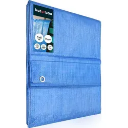 KOTARBAU Gewebeplane 5x6 m Blau - Wasserdichte Abdeckplane mit verstärkten Ösen - Planen & Abdeckfolien - Hochwertige, reißfeste und UV-stabilisierte Plane für optimalen Schutz bei allen Wetterbedingungen, ideal für Camping, Gartenmöbel und Fahrzeuge.