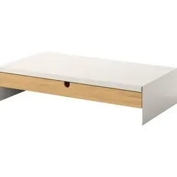 Sarcia.eu Monitorständer ELLOVEN Monitorständer mit Schublade, weiß IKEA weiß