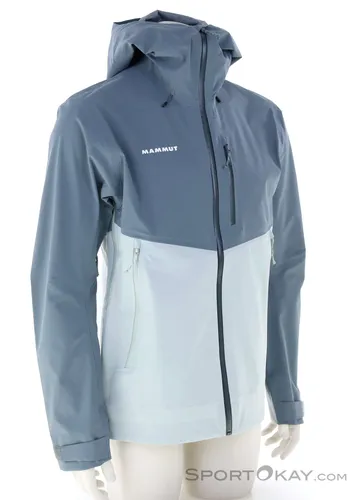 Mammut Alto Guide HS Hooded Jacket Men Silver Sage-Strata (XXL) - Funktionsjacke, wasserdicht und atmungsaktiv dank 3-Lagen-Laminat, ideal für Bergsportabenteuer bei jedem Wetter.