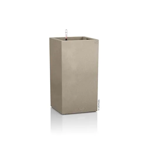 LECHUZA® Kunststoff-Topf Canto Stone, Beige - Eleganter Pflanzentopf - Garten-Zubehör: Der LECHUZA® Canto Stone überzeugt durch sein stilvolles Design und ein integriertes Bewässerungssystem, das Ihnen die Pflege Ihrer Pflanzen erleichtert.