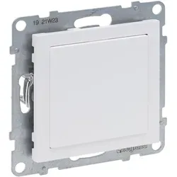 Legrand 765601 SEANO Blindabdeckung & Mosaic-Adapter zur Verwendung von Einsätzen des Schalterprogramms Mosaic, Ultraweiß