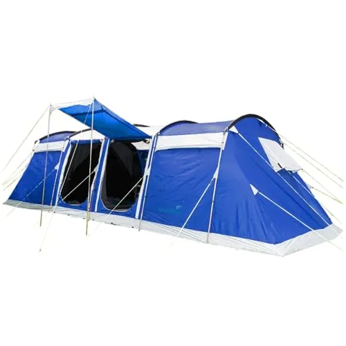 Skandika Tunnelzelt Montana 10 Sleeper Protect - Tunnelzelt für bis zu 10 Personen mit eingenähtem Zeltboden und Skandika Sleeper Technology für optimalen Komfort und Privatsphäre beim Camping.