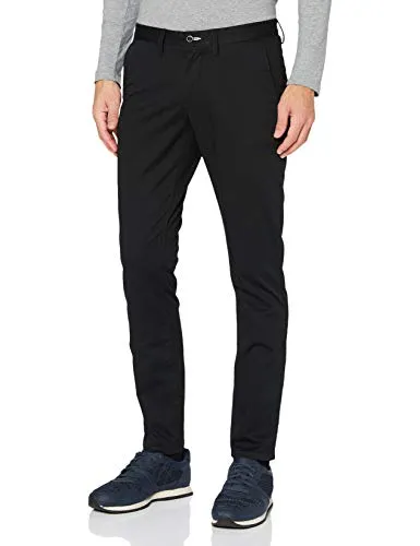 GANT Herren Slim Twill Chinos - Klassische Hose in Black, 32W/34L - Wanderhosen aus feinem Baumwolltwill mit Stretch, stückgewaschen für einen sonnenverblassten Look. Schmale Passform und mittelhoher Bund für perfekten Tragekomfort im Sommer.