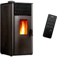 Anita Luft-Pelletofen 12 kW schwarz von Sannover - Kaminofen mit 12 kW Leistung, ideal für effiziente Heizung und angenehme Wärme in Ihrem Zuhause. Schornsteinanschluss 80 mm.