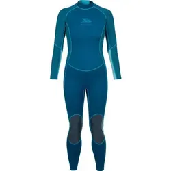 Trespass Damen 3mm Full Wetsuit - Cosmic Blue Marl, Größe 38 - Kompletter Neoprenanzug mit ergonomischer Passform, 3 mm Dicke und praktischem internen Schlüsselkasten für sicheren Transport.