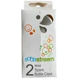 SodaStream Metall-Flaschenverschluss 2er Set - 1040290880 - Praktisches 2er Set Ersatzdeckel aus hochwertigem Metall in Silber für SodaStream PET- und PEN-Flaschen. Spülmaschinengeeignet und ideal für den täglichen Gebrauch.