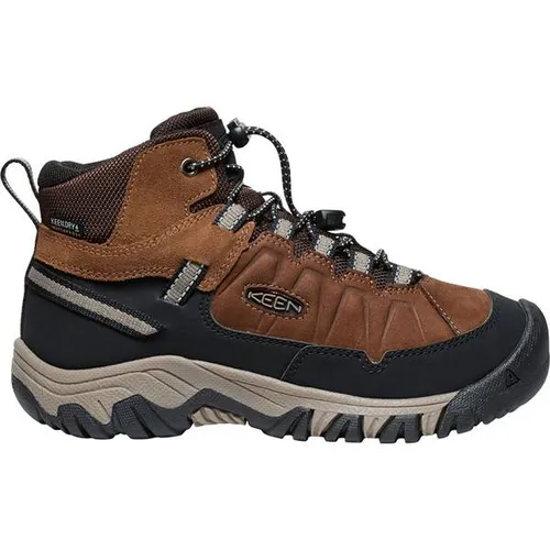 KEEN Targhee 4 Mid Waterproof Wanderstiefel, Bison/Brindle, 37.5 EU - Wanderschuhe mit KEEN.DRY Membran für wasserdichten Komfort, strapazierfähigem Leder und atmungsaktivem Mesh, ideal für anspruchsvolle Trails.