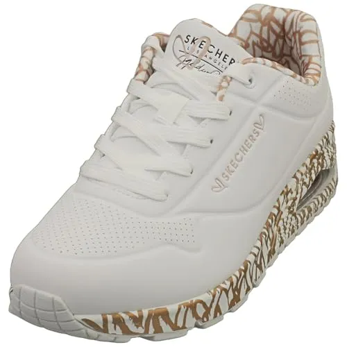 Skechers Uno Damen Sportschuhe - Loving Love [155506/WTRG] - Sneaker in EU-Größe 39, aus hochwertigem Kunstleder, ideal für sportliche Aktivitäten und modische Outfits.