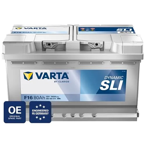 Varta 580400074K262 12V 80Ah Starterbatterie für ALFA ROMEO AUDI BMW CHEVROLET - Hochleistungs-Starterbatterie mit 80Ah und 740A Kälteprüfstrom, ideal für zuverlässigen Start in kalten Bedingungen. Perfekt für verschiedene Fahrzeugmarken.