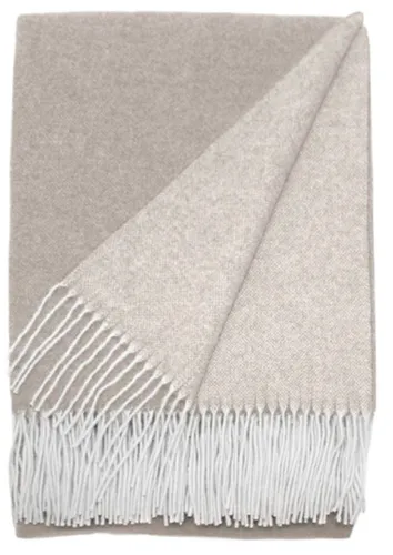Plaid Duo Lontra von CASATEX, elegante Kuscheldecke - Bettdecken: Edle Kuscheldecke aus Wolle und Kaschmir im modernen Doubleface-Look für gemütliche Akzente in Ihrem Zuhause.
