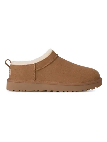 UGG Classic Micro Stiefel Braun EU 37 - Wanderschuhe mit extra niedrigem Design, aus wasserabweisendem Veloursleder und mega-weichem Schaffellfutter für besten Komfort an kalten Wintertagen.