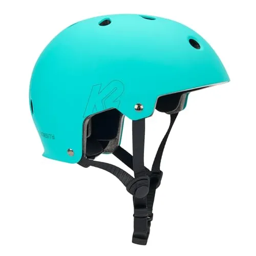 K2 Helm Inlineskate Varsity 2026 mintblau, Größe: M (55-58cm) - Sicherer Skate-Helm für Kinder und Erwachsene mit strapazierfähiger ABS-Schale und EPS-Liner. Ideal für komfortable Skatesessions, ausgestattet mit einem praktischen Ratschen-Sitzsystem.