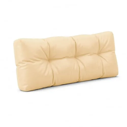 POKAR Palettenkissen Wasserabweisend Palettenauflagen Palettenauflage Palettenmöbel Palettensofa, Rückenlehne 120x40, Beige