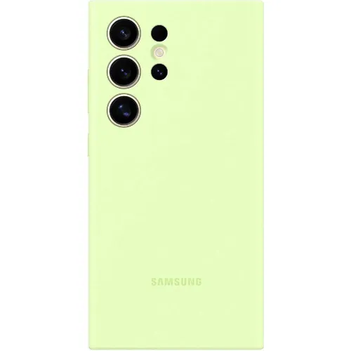 Samsung Silicone Smartphone EF-PS928 für Galaxy S24 Ultra - Schlanke, kratzfeste Silikon-Handyhülle in Light Green, idealer Schutz mit Anti-Fingerabdruck und drahtloser Ladeunterstützung