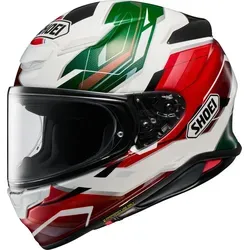 Shoei NXR 2 Capriccio Helm, weiß-rot-grün, Größe 2XS - Hochwertiger Motorradhelm mit innovativer AIM+ Schale für optimalen Schutz und Komfort. Ausgestattet mit einem beschlaghemmenden Visier bietet er Sicherheit und Sichtbarkeit bei jeder Fahrt.