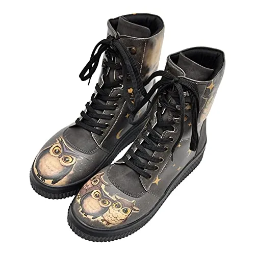 Schnürboots DOGO "Future High Top Boots Explore" Damen Stiefeletten - Wanderschuhe, handgefertigt aus hochwertigem Lederimitat, bieten Komfort und individuelle Anpassung durch verstellbare Schnürung.