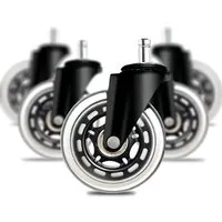 addhome 5er Set Hartbodenrollen 10x22mm für Büro- & Gaming Stühle - Ersatzrollen für Bürostühle, ideal für Teppich- und Parkettböden. Leise, kratzfrei und einfach zu installieren – für eine mühelose Beweglichkeit und Schutz Ihrer Böden.
