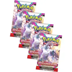 Pokemon Karten Karmesin & Purpur - Entwicklung in Paldea - 4 Booster Sammelkarten