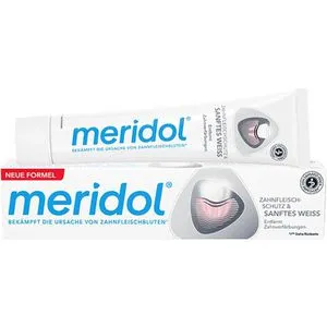Meridol Zahnpasta Zahnfleischschutz und Sanftes Weiß, antibakteriell, weiße Zähne, 75ml