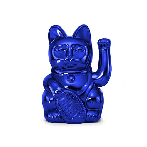 Donkey Winkekatze Lucky Cat Cosmic Edition Earth - Shiny Blue - Figuren & Skulpturen, einzigartige Glücksquelle in Shiny Blue, Teil der Special Edition mit hohem Sammlerwert und kosmischem Design.