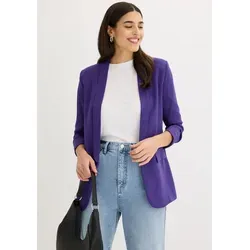 bonprix Jackenblazer femininer Stil, schmale Passform, schmales und langes Reverse lila S (36)