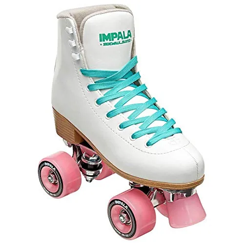 IMPALA QUAD SKATE Rollschuh white - 36 - Inliner Rollschuh für Einsteiger und Fortgeschrittene, aus PETA-geprüften veganen Materialien mit gepolstertem Schaft für optimalen Komfort und stabilen Halt.