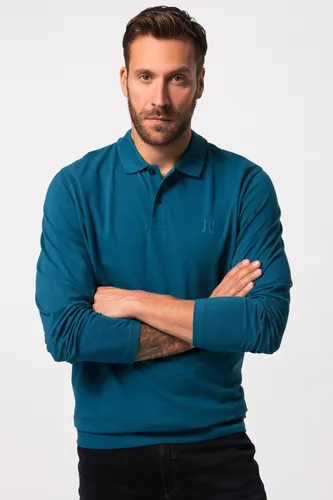JP1880 Bauchfit Poloshirt Langarm Piqué, blaugrün - Hochwertiges Poloshirt aus 100% Baumwolle, ideal für einen bequemen Look in Übergrößen. Perfekt für lässige Anlässe oder entspannte Freizeit.