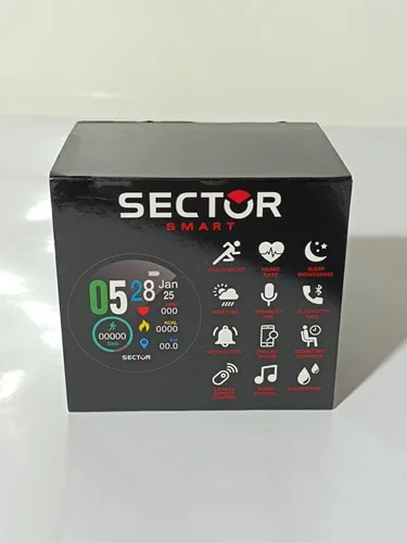 Sector R3251545003 S-02 Smart Herren 46mm - Armbanduhr für Herren mit digitalem Display, Herzfrequenzmesser und Bluetooth-Anruffunktion – ideal für Sport und Alltag.