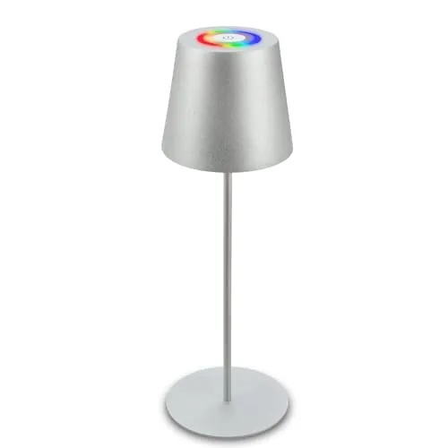 Briloner Leuchten COLORIS Tischleuchte - Nachttischleuchte mit 2,5W LED-Modul, wahlweise warmweiß oder RGB-Farben für perfekte Stimmung, inklusive USB-C Aufladung und 3-Stufen Dimmer für individuelle Lichtanpassung.