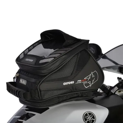 Oxford M4R Tank n Tailer Tankrucksack, schwarz für Männer - Motorradtaschen/-rucksäcke mit schlüsseltasche und abnehmbarer Tasche für schnelle Abfahrten, ideal für Abenteuer auf zwei Rädern.