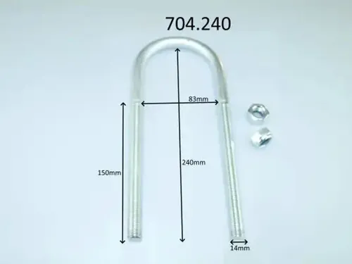 Federbride CS Germany M14 für VW TARO & OPEL CAMPO - Hochwertige Federbride von CS Germany für zuverlässige Federung und Dämpfung. M14 Gewinde, 240 mm Länge – ideal für Standfüße von Pfosten.