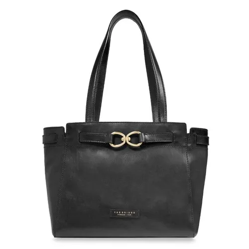 The Bridge Isotta Shopper Tasche Leder 30 cm schwarz TAS049953 - Elegante Isotta-Shoppertasche aus hochwertigem Leder, ideal für stilbewusste Frauen. Mit praktischem Reißverschlussfach und Innenfächern sorgt sie für Ordnung und schnellen Zugriff auf Ihre Essentials.