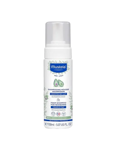 Mustela Bébé Babyshampoo 150 ml - Mustela Bébé, 150 ml, sanftes Babyshampoo für Kinder. Es reinigt das Haar und die empfindliche Kopfhaut schonend, ohne auszutrocknen. Ideal für eine angenehme Haarwasch-Erfahrung.