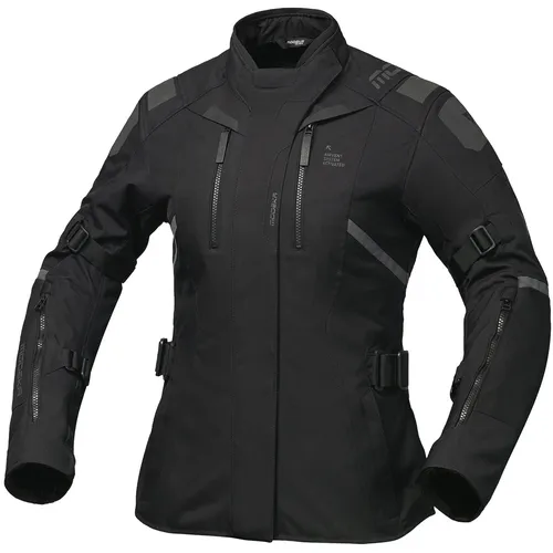 Modeka Striker III Lady Textil Motorradjacke Gr. 56 - Schwarz - Hochwertige Damen-Motorradjacke aus robustem Polyester, ideal für alle Jahreszeiten. Mit optional nachrüstbaren Protektoren für zusätzlichen Schutz. Perfekt für stilvolle und sichere Fahrten.