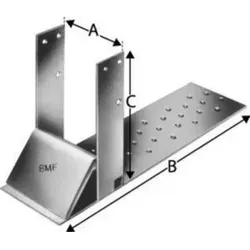 Simpson Strong-Tie Sparrenhalter SHH80G-B - 15 Stück im Set - Holzverbinder, robust und ideal für die sichere Befestigung von Sparren in Dachkonstruktionen
