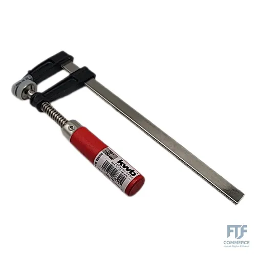kwb Schraub-Zwinge mit Holzgriff 50x200 - Robuste Spannbacken für kraftvolles Fixieren - Vielseitige Schraub-Zwinge mit stabiler Metallschiene und robusten Spannbacken. Der Holzgriff sorgt für optimale Kraftübertragung beim Fixieren und Verleimen von Werkstücken.