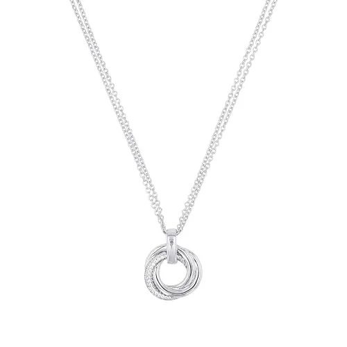 JOOP! Damenkette mit Zirkonia-Anhänger, Silber 925, 42+3 cm - Elegante Damenkette aus hochwertigem Silber 925 mit funkelndem Zirkonia-Anhänger. Die Kette ist 42+3 cm lang und ideal als Geschenk verpackt. Perfekt für stilbewusste Frauen, die ihren Look mit einem besonderen Schmuckstück ergänzen möchten.