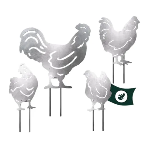 VERDOBA Gartenfigur Gartenstecker in Rost & Silber - Figuren für Garten, Balkon & Terrasse, detailreiche und wetterbeständige Deko in echtem Rost oder silber mit Antikfinish, ideal für individuelle Gestaltung.