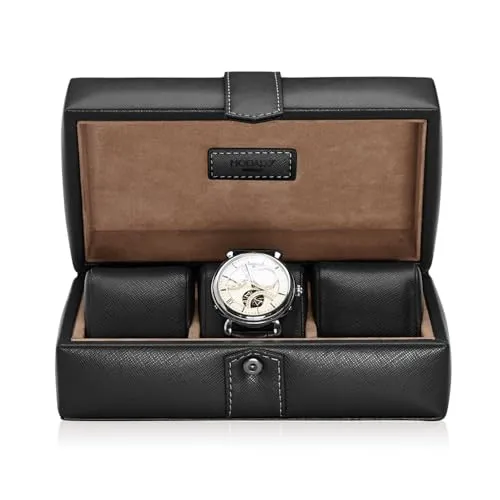 MODALO Uhrenbox GALLANTE für 3 Uhren – Elegante Uhrenaufbewahrung - Luxuriöse Uhrenbox für 3 Uhren mit edlem Design und hochwertiger Verarbeitung. Ideal für die stilvolle Präsentation Ihrer wertvollen Armbanduhren. Verfügbar in verschiedenen Farben für jeden Geschmack.